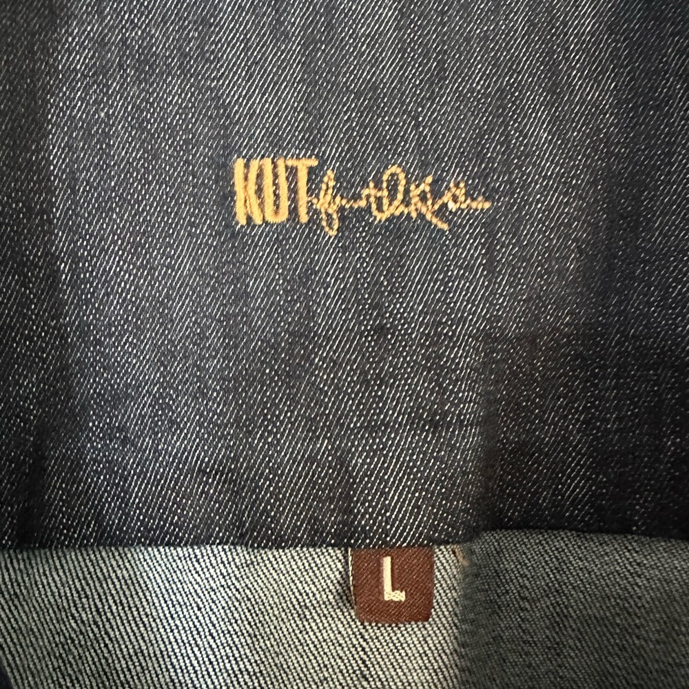Kut from the Kloth Navy Denim Jacket - Picture 2 of 3